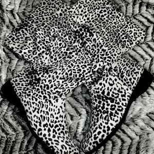 Leopard Print Boots black/white size 9.5